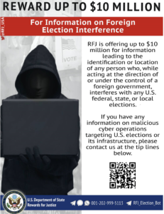 Read more about the article США предлагают щедроты за вмешательство в выборы хакеров национального государства